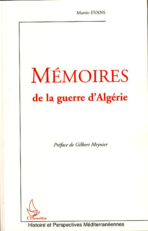 MEMOIRES DE LA GUERRE D'ALGERIE