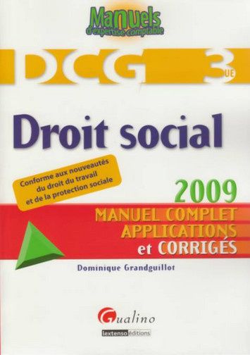 DROIT SOCIAL - DCG 3 - 3EME EDITION