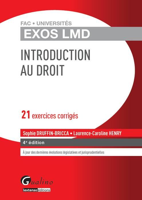 EXOS LMD - INTRODUCTION AU DROIT - 4EME EDITION