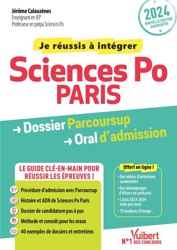 SCIENCES PO PARIS - DOSSIER PARCOURSUP ET ORAL - ADMISSION 2024 - LE GUIDE CLE-EN-MAIN + FIL D'ACTU