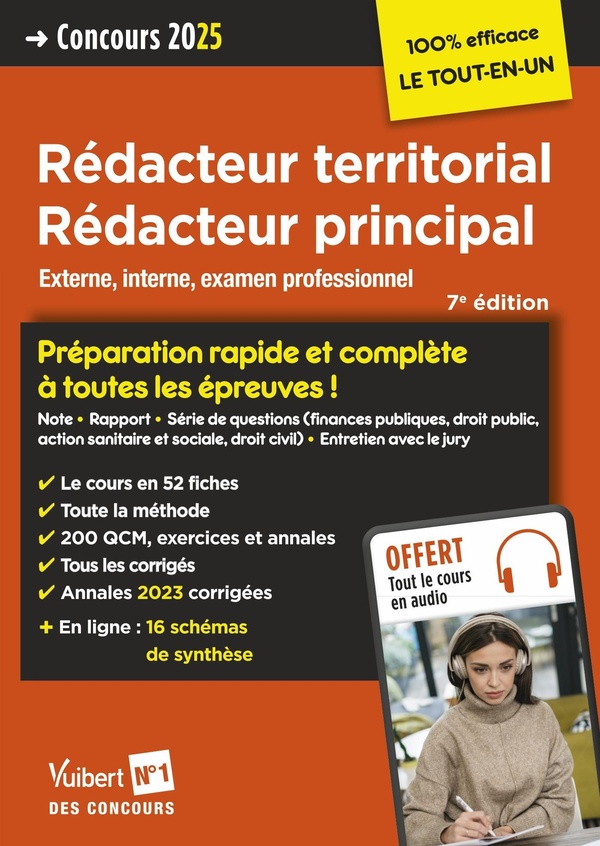 CONCOURS REDACTEUR TERRITORIAL ET REDACTEUR PRINCIPAL - CATEGORIE B - PREPARATION RAPIDE ET COMPLETE