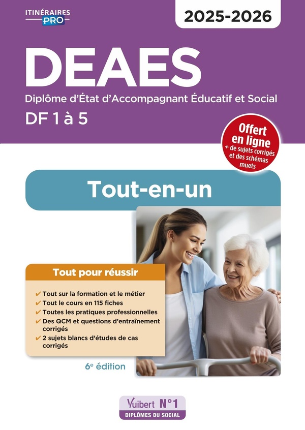 DEAES - DOMAINES DE FORMATION 1 A 5 - PREPARATION COMPLETE POUR REUSSIR SA FORMATION - TOUT-EN-UN -