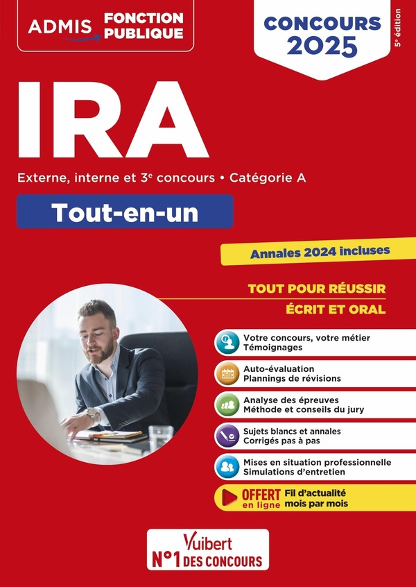 CONCOURS D'ACCES AUX IRA - CATEGORIE A - TOUT-EN-UN - INSTITUTS REGIONAUX D'ADMINISTRATION - EXTERNE