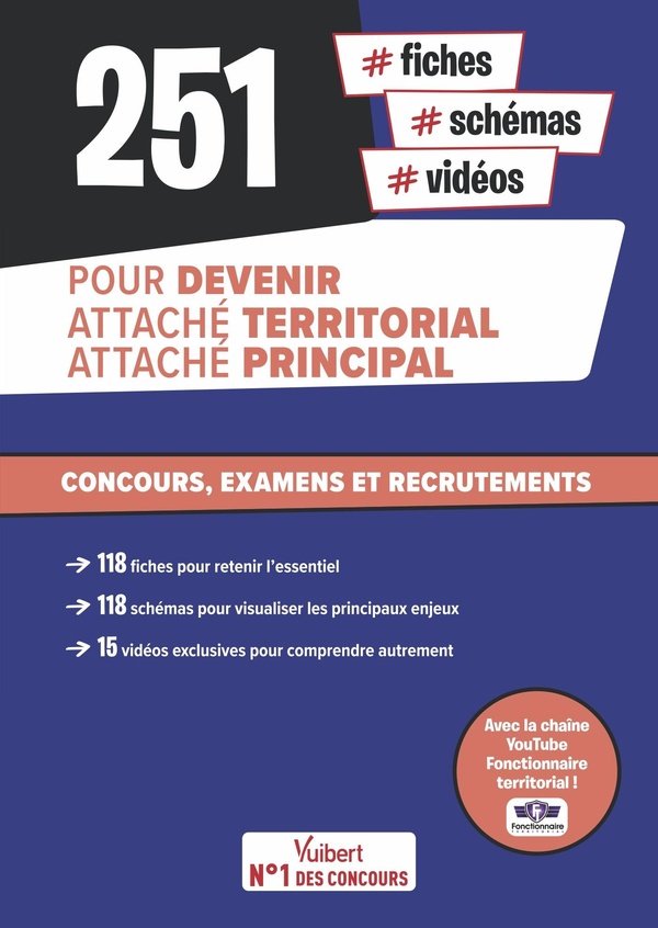 251 FICHES, SCHEMAS ET VIDEOS POUR DEVENIR ATTACHE TERRITORIAL, ATTACHE PRINCIPAL - CONCOURS, EXAMEN