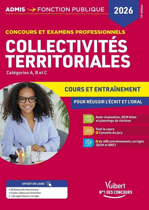 COLLECTIVITES TERRITORIALES 2026 - COURS ET ENTRAINEMENT - CONCOURS ET EXAMENS PROFESSIONNELS : CATE