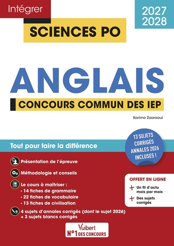 SCIENCES PO - ANGLAIS - CONCOURS COMMUN DES IEP 2027-2028 - TOUT POUR FAIRE LA DIFFERENCE