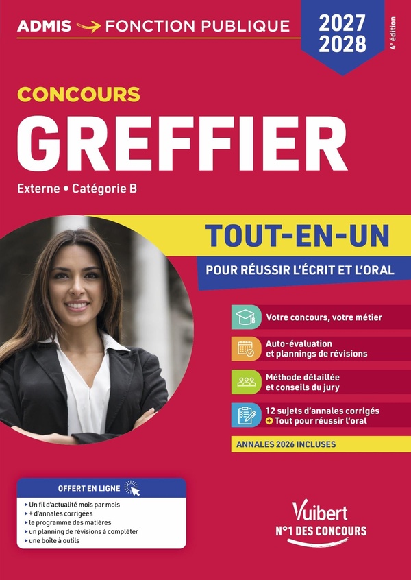CONCOURS GREFFIER 2027-2028 - TOUT-EN-UN - EXTERNE - CATEGORIE B