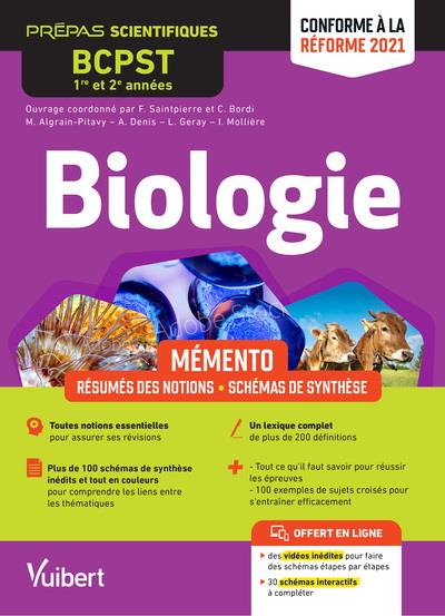 MEMENTO DE BIOLOGIE BCPST 1RE ET 2E ANNEES - NOTIONS-CLES - SCHEMAS DE SYNTHESE - LEXIQUE - CONFORME