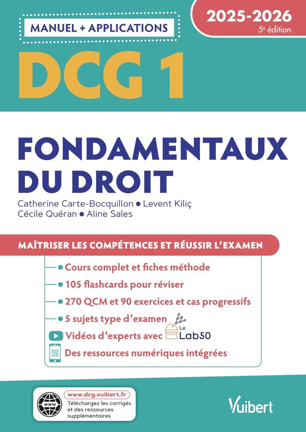 DCG 1 - FONDAMENTAUX DU DROIT : MANUEL ET APPLICATIONS 2025-2026 - MAITRISER LES COMPETENCES ET REUS