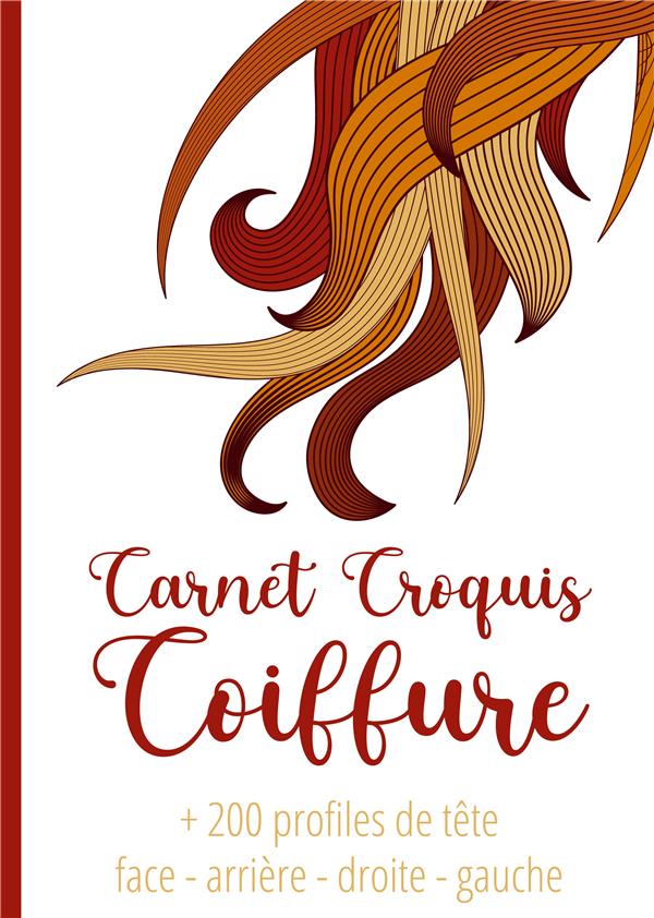 COIFFURE ARTISTIQUE GRAND CARNET DE CROQUIS A SPIRALE FORMAT A4 - 200 MODELES DE TETE POUR LA C
