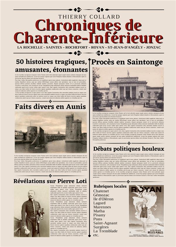 CHRONIQUES DE CHARENTE INFERIEURE