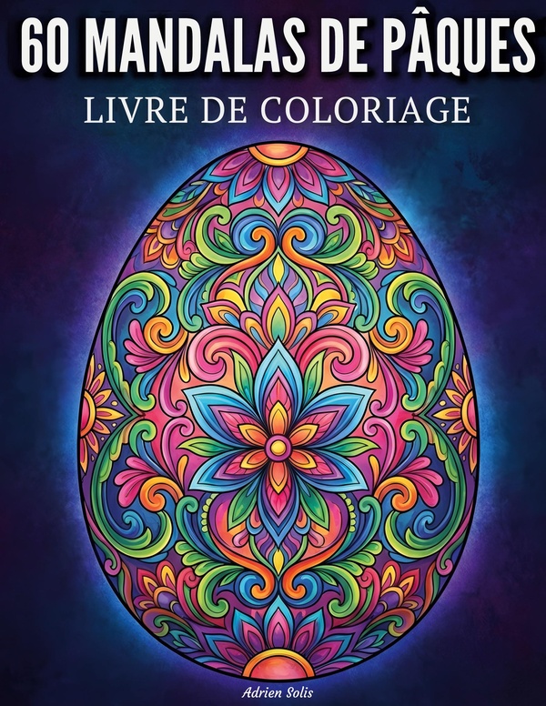 60 MANDALAS DE PAQUES - COLORIAGES POUR ADULTES AVEC 6