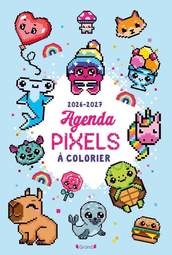 AGENDA PIXELS A COLORIER 2026-2027