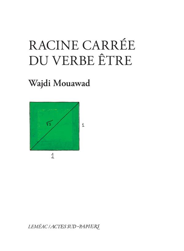 RACINE CARREE DU VERBE ETRE