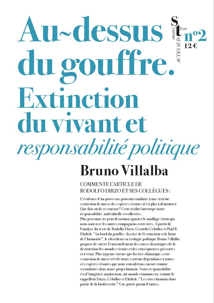 AU-DESSUS DU GOUFFRE - EXTINCTION DU VIVANT ET RESPONSABILITE POLITIQUE