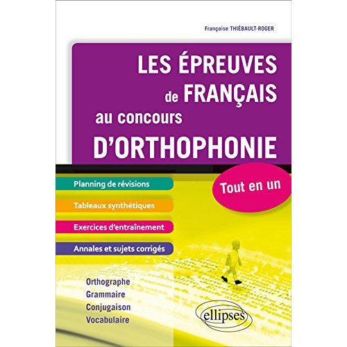 LES EPREUVES DE FRANCAIS AU CONCOURS D ORTHOPHONIE