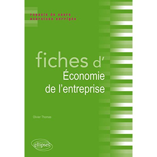 FICHES D ECONOMIE DE L ENTREPRISE