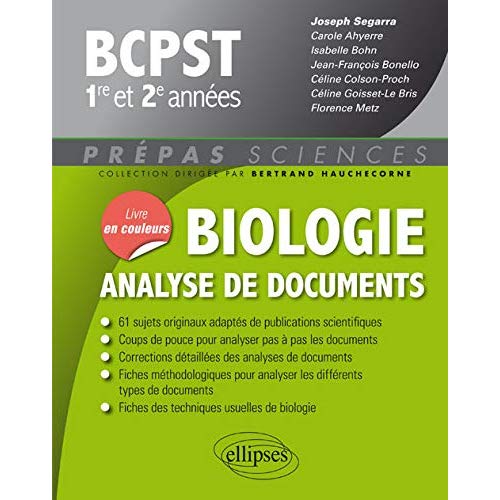 BIOLOGIE - ANALYSE DE DOCUMENTS - BCPST 1RE ET 2E ANNEES