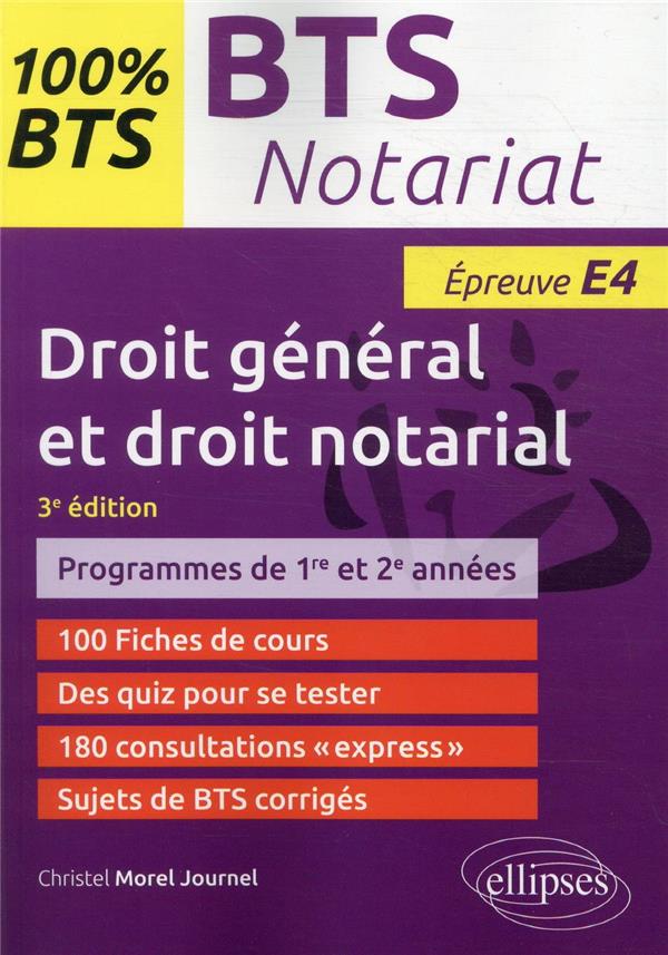 BTS NOTARIAT - EPREUVE DE DROIT GENERAL ET DROIT NOTARIAL (E4/U4)