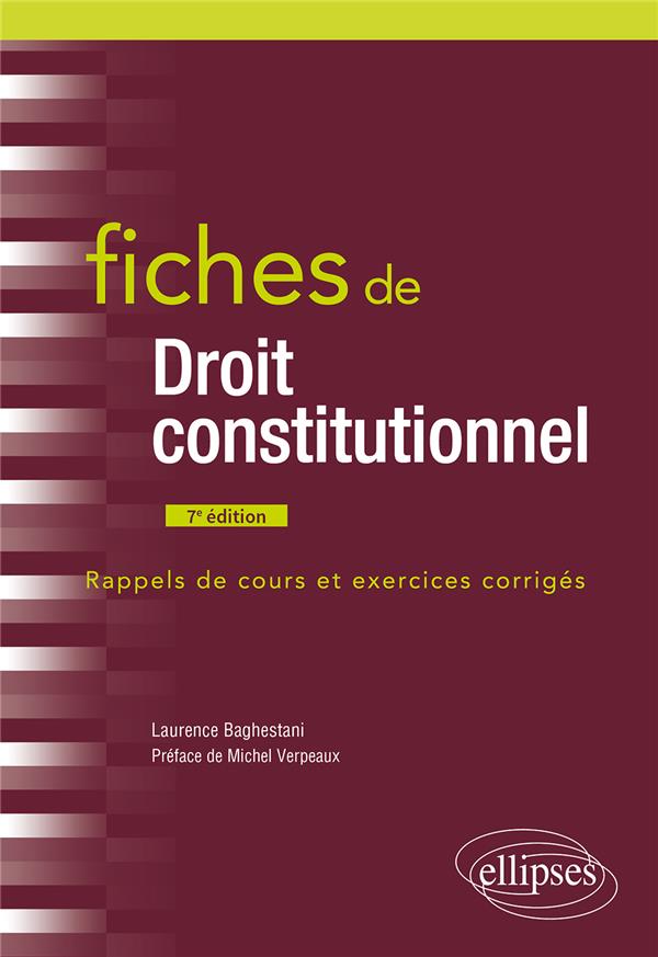 FICHES DE DROIT CONSTITUTIONNEL - A JOUR AU 1ER AVRIL 2022