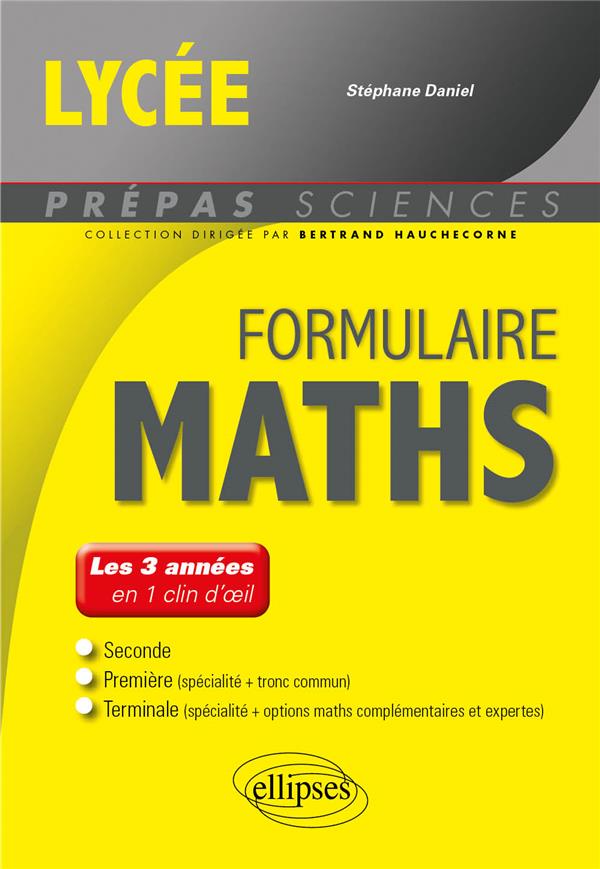 FORMULAIRE LYCEE - MATHS - LES 3 ANNEES EN 1 CLIN D'OEIL