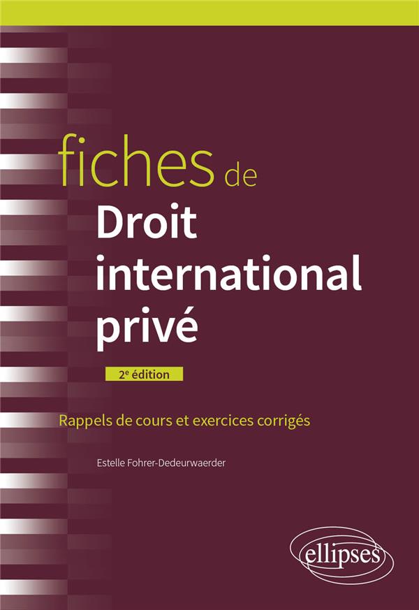 FICHES DE DROIT INTERNATIONAL PRIVE