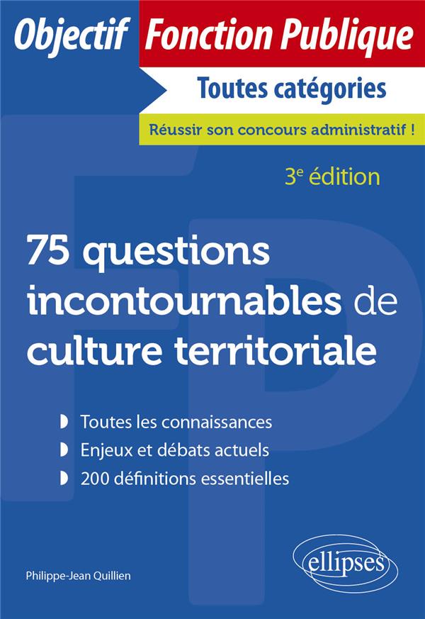 75 QUESTIONS INCONTOURNABLES DE CULTURE TERRITORIALE