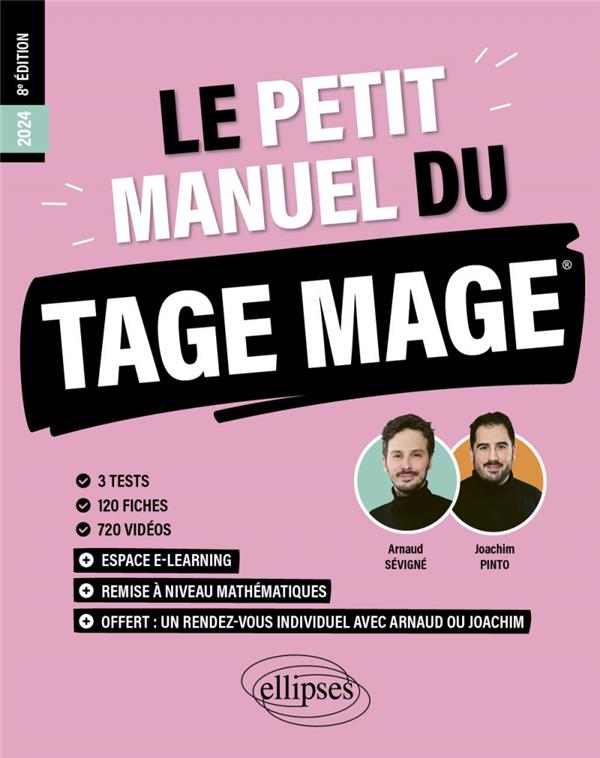 LE PETIT MANUEL DU TAGE MAGE - EDITION 2024 - 3 TESTS BLANCS + 120 FICHES DE COURS + 600 QUESTIONS +