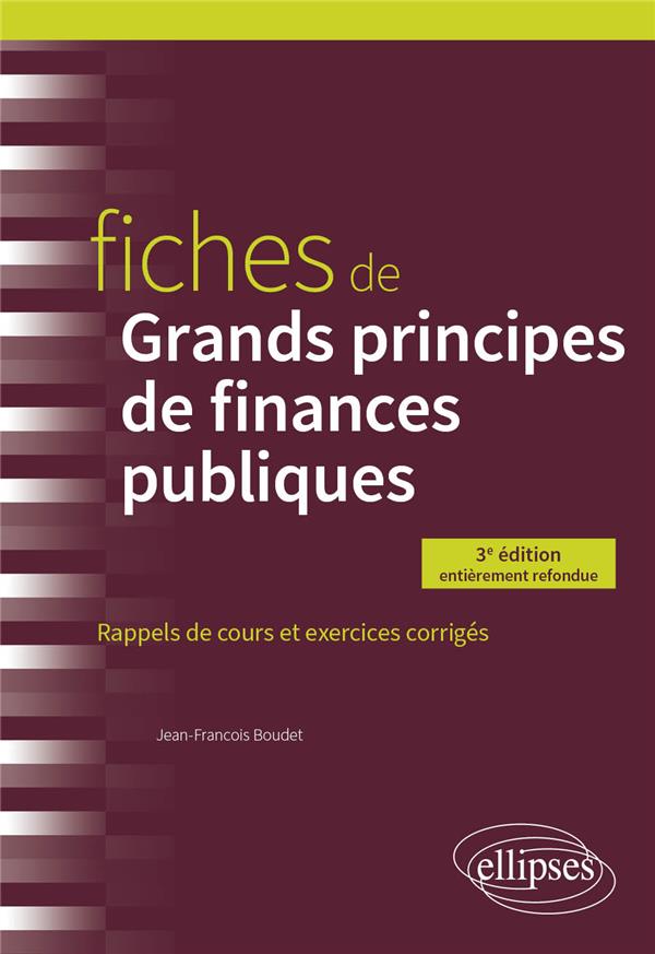 FICHES DE GRANDS PRINCIPES DE FINANCES PUBLIQUES