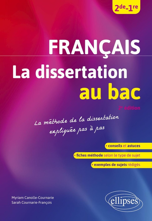 FRANCAIS. 2DE-1RE. LA DISSERTATION AU BAC - LA METHODE DE LA DISSERTATION EXPLIQUEE PAS A PAS