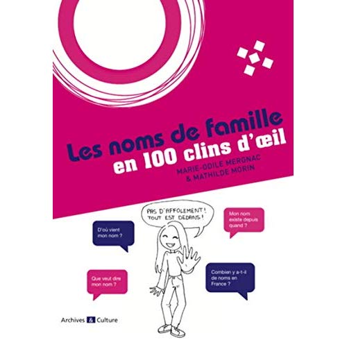 LES NOMS DE FAMILLE EN 100 CLINS D'OEIL