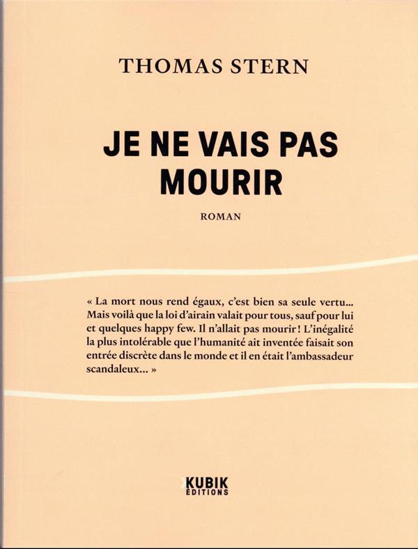 JE NE VAIS PAS MOURIR