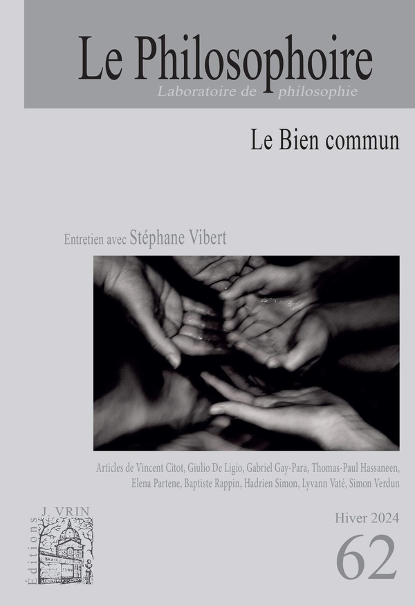 LE PHILOSOPHOIRE N 62 : LE BIEN COMMUN - HIVER 2024