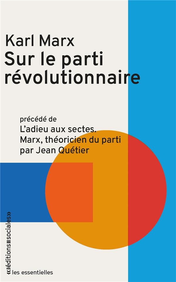 SUR LE PARTI REVOLUTIONNAIRE - PRECEDE DE LAADIEU AUX SECTES - MARX THEORICIEN DU PARTI