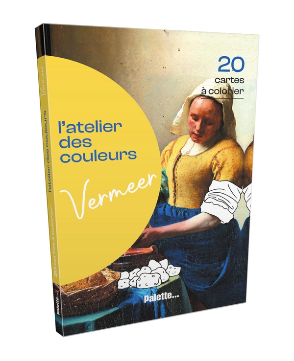 L'ATELIER DES COULEURS - VERMEER - 20 CARTES A COLORIER