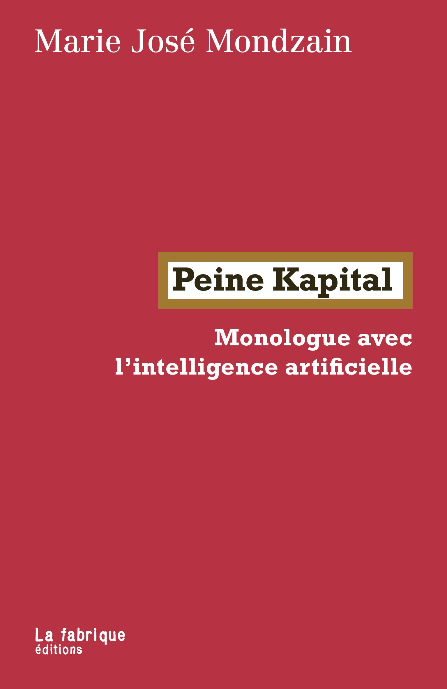 PEINE KAPITAL - MONOLOGUE AVEC L'INTELLIGENCE ARTIFICIELLE