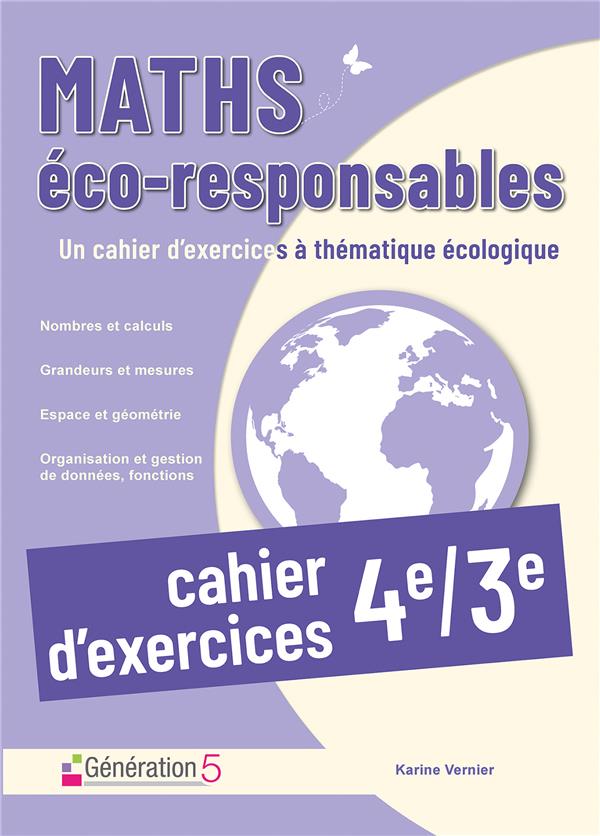 CAHIER D'EXERCICES MATHS ECO-RESPONSABLES 4E/3E