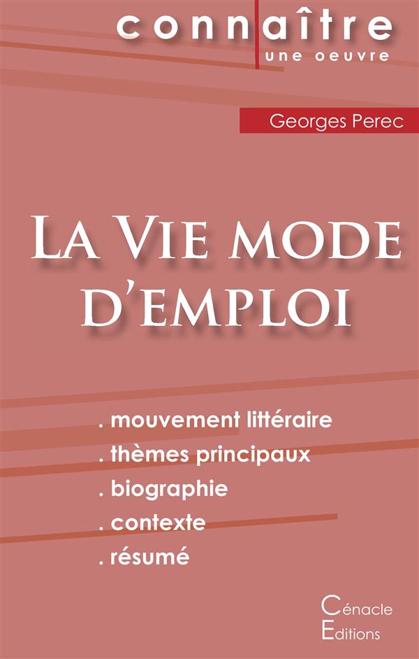 FICHE DE LECTURE LA VIE MODE D'EMPLOI DE PEREC (ANALYSE LITTERAIRE DE REFERENCE ET RESUME COMPLET)