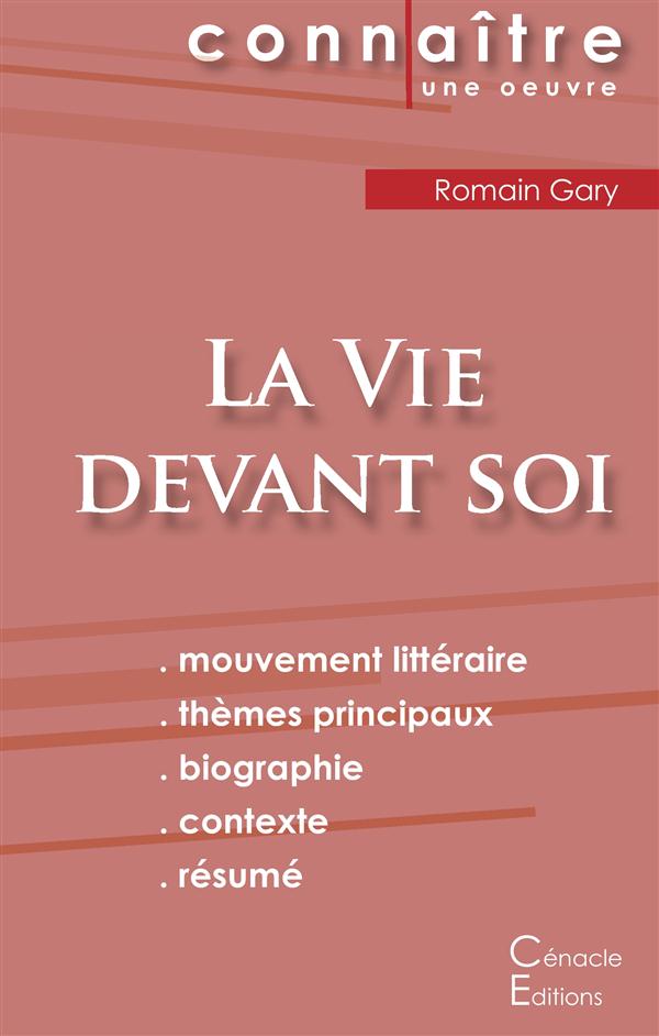 FICHE DE LECTURE LA VIE DEVANT SOI DE ROMAIN GARY (ANALYSE LITTERAIRE DE REFERENCE ET RESUME COMPLET