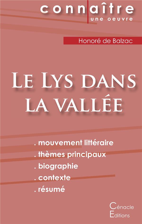 FICHE DE LECTURE LE LYS DANS LA VALLEE DE BALZAC (ANALYSE LITTERAIRE DE REFERENCE ET RESUME COMPLET)
