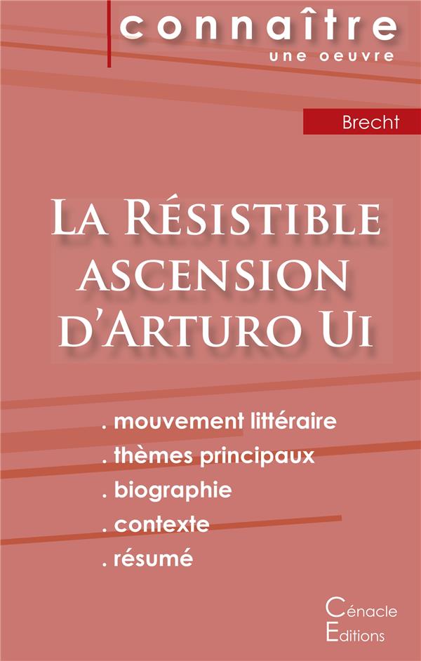 FICHE DE LECTURE LA RESISTIBLE ASCENSION D'ARTURO UI DE BERTOLT BRECHT (ANALYSE LITTERAIRE DE REFERE