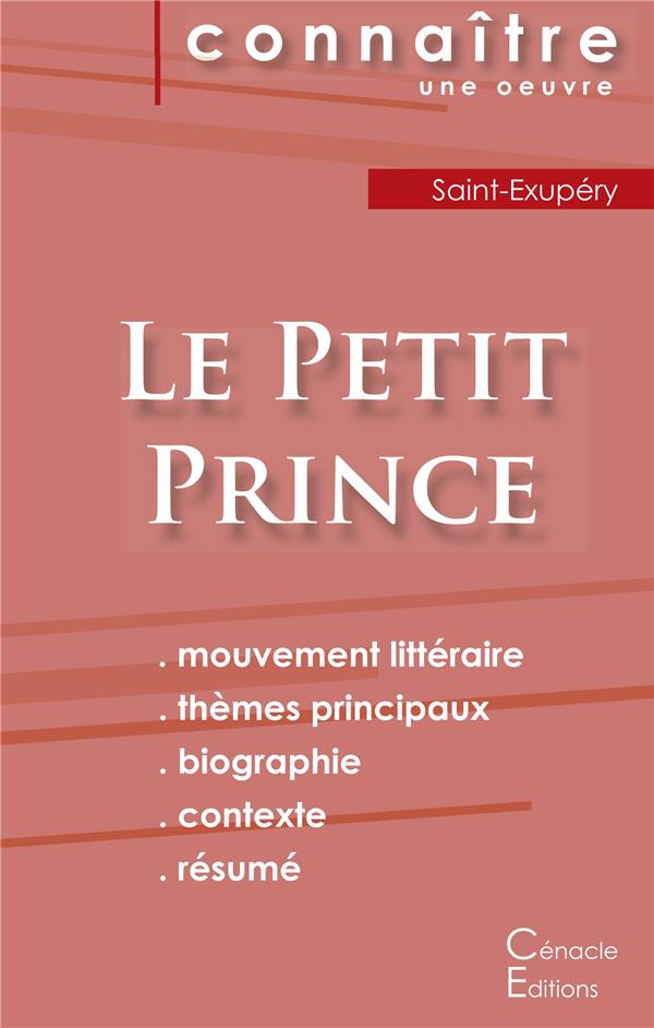 FICHE DE LECTURE LE PETIT PRINCE DE ANTOINE DE SAINT-EXUPERY (ANALYSE LITTERAIRE DE REFERENCE ET RES