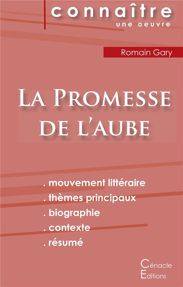 FICHE DE LECTURE LA PROMESSE DE L'AUBE DE ROMAIN GARY (ANALYSE LITTERAIRE DE REFERENCE ET RESUME COM