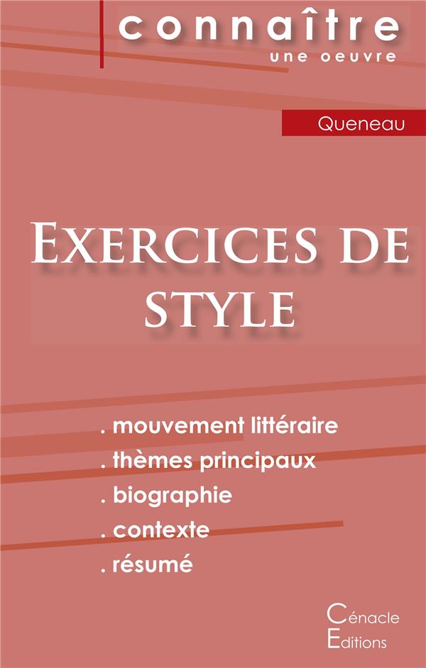 FICHE DE LECTURE EXERCICES DE STYLE DE RAYMOND QUENEAU (ANALYSE LITTERAIRE DE REFERENCE ET RESUME CO