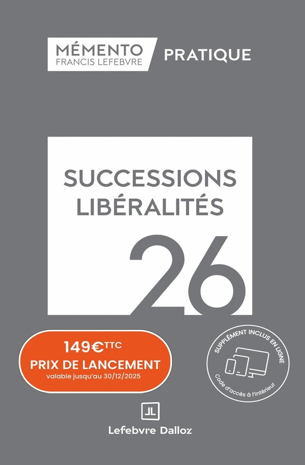 SUCCESSIONS LIBERALITES 2026
