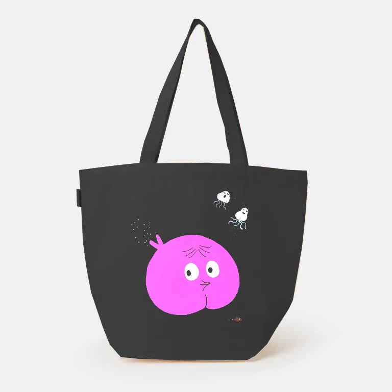 SAC CABAS EN TISSU POISSON-FESSE