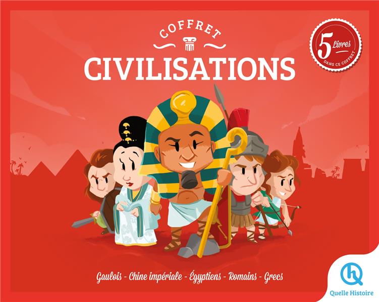 COFFRET CIVILISATIONS - GAULOIS - CHINE IMPERIALE - EGYPTIENS - ROMAINS - GRECS