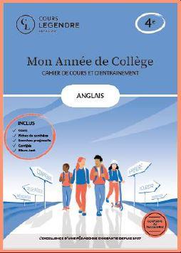 MON ANNEE DE COLLEGE - 4EME ANGLAIS-CAHIER DE COURS ET D'ENTRAINEMENT - COURS FICHES DE SYNTHESE E