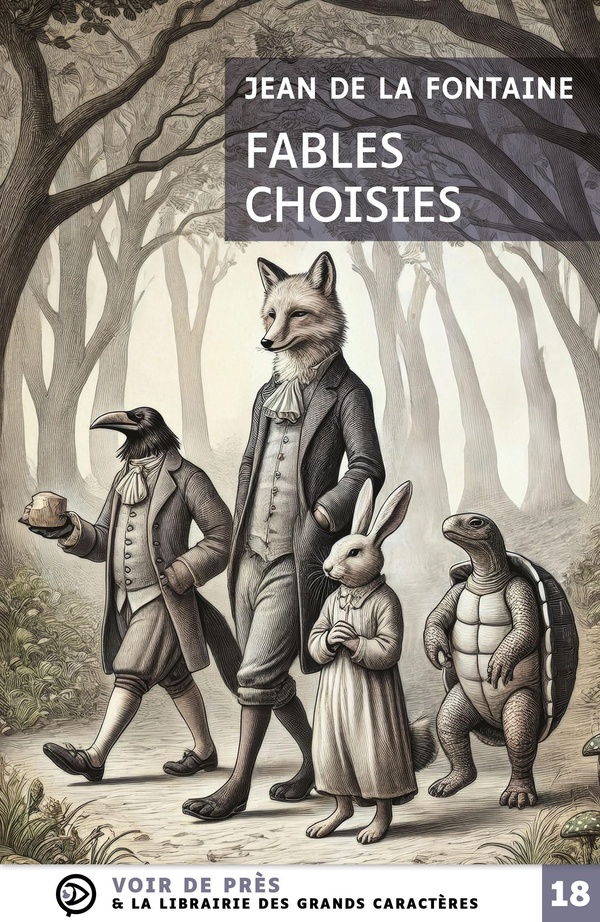 FABLES (CHOISIES) - GRANDS CARACTERES, EDITION ACCESSIBLE POUR LES MALVOYANTS