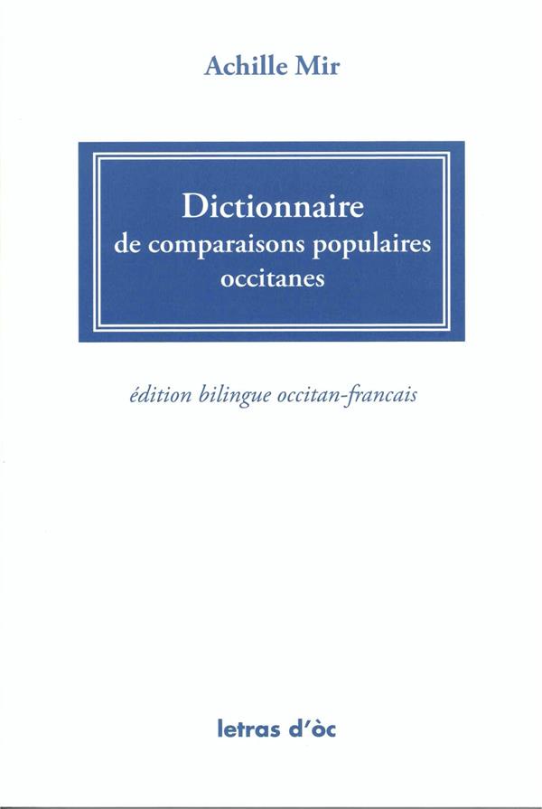 DICTIONNAIRE DE COMPARAISONS POPULAIRES OCCITANES